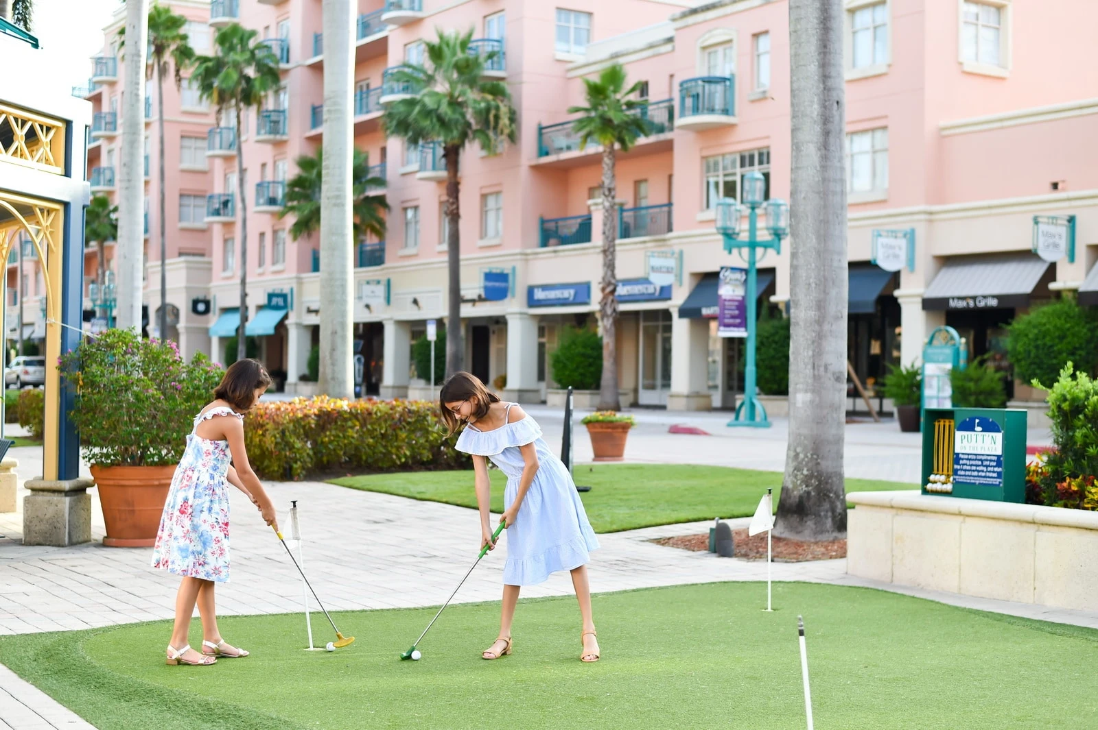 having fun at Mizner Park