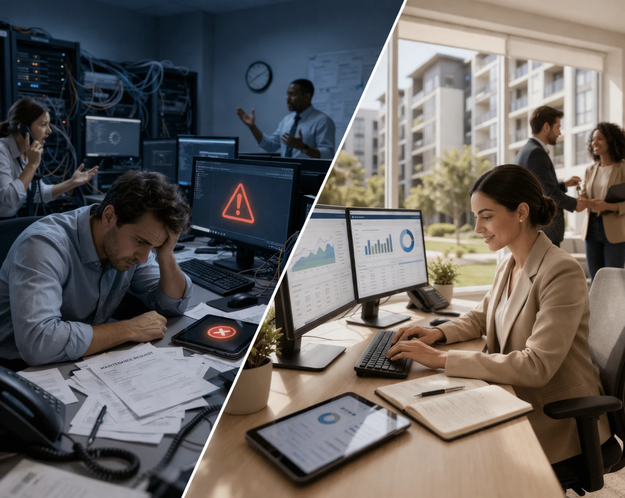 How IT Downtime Impacts Property Management Operations, Tenant Satisfaction, and Revenue How IT Downtime Impacts Property Management Operations, Tenant Satisfaction, and Revenue For property management companies with 50–150 employees, even a short period of IT downtime can have a significant ripple effect across the business. One hour of downtime can cost $5,000–$15,000 in lost productivity, but the real impact goes far beyond that—affecting tenant satisfaction, owner trust, and long-term revenue. From delayed maintenance requests to missed lease opportunities, unreliable technology directly impacts how efficiently your properties are managed. The difference between reactive IT and proactive management often determines whether downtime is a minor inconvenience or a major business disruption. ________________________________________ The Operational Impact of IT Downtime Property management companies rely on multiple systems working together in real time. When systems go down, teams may be unable to: • Access property management software • Process tenant requests or maintenance tickets • Communicate with vendors and owners • Complete leasing or onboarding processes • Retrieve financial or reporting data This creates immediate bottlenecks across the organization. Even short disruptions can delay entire workflows and reduce team efficiency for the rest of the day. ________________________________________ How Downtime Affects Tenant Satisfaction Tenant experience is one of the most important drivers of retention and reputation. When IT systems are unavailable: • Maintenance requests are delayed • Communication slows or stops • Billing and payment systems may become inaccessible • Response times increase Tenants expect fast, seamless service. When that breaks down, frustration builds quickly. According to industry insights, tenant satisfaction is closely tied to responsiveness and service reliability. Downtime directly undermines both. ________________________________________ The Hidden Revenue Impact of IT Issues Beyond productivity loss, downtime affects revenue in less obvious ways: • Missed leasing opportunities due to delayed responses • Slower turnaround on vacant units • Delayed owner reporting and financial distributions • Reduced referrals and online reviews Over time, these issues compound into lost revenue and damaged reputation. ________________________________________ Why Reactive IT Creates Recurring Problems Many property management companies rely on IT support that only responds after issues occur. This leads to: • Repeated system failures • Temporary fixes instead of permanent solutions • Lack of visibility into underlying issues • Increased frequency of downtime events Without proactive management, downtime becomes predictable—but unavoidable. ________________________________________ How Proactive IT Management Prevents Downtime A proactive IT approach focuses on preventing disruptions before they happen. Key strategies include: • Continuous system monitoring • Regular maintenance and updates • Identifying and replacing outdated hardware • Strengthening cybersecurity controls • Monthly system alignment and optimization This approach reduces downtime frequency and ensures systems remain stable during peak operations. ________________________________________ Real-World Example A property management company with approximately 95 employees experienced frequent system slowdowns that delayed tenant communication and reporting. After moving to a proactive IT model with regular system reviews and monitoring, downtime incidents were significantly reduced. Staff response times improved, tenant satisfaction increased, and operational efficiency stabilized within a few months. ________________________________________ How BoomTech IT Helps Reduce Downtime BoomTech IT helps property management companies minimize downtime and maintain consistent operations through: • Monthly Technology Alignment Manager (TAM) visits • Proactive monitoring and maintenance • Dedicated cybersecurity oversight • Strategic vCIO planning and quarterly reviews This ensures systems remain reliable, secure, and aligned with business needs. ________________________________________ Final Thoughts IT downtime is more than a technical issue—it’s a business risk that impacts operations, tenant relationships, and revenue. Property management companies that invest in proactive IT management gain a competitive advantage through reliability, efficiency, and improved tenant experience. ________________________________________ 📞 Contact Us If your property management company is experiencing recurring downtime or wants to improve operational efficiency, BoomTech IT can help. 👉 Contact us today: https://boomtechit.com/contact-us Let’s make your technology work for your business—not against it.